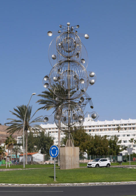 Wind Toy - Morro Jable public art canaries