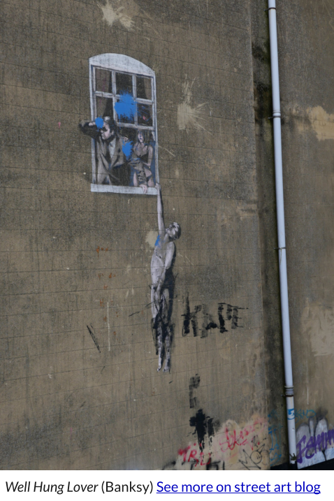 Well Hung Lovers Banksy Forgmore Street Bristol