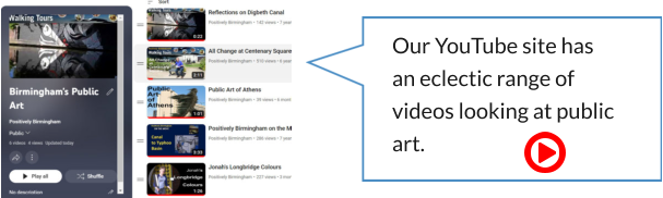 Our YouTube site has an eclectic range of videos looking at public art.